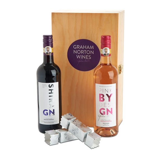 Wine Gifts GN-SHIRAZ-ROSE-BOX-CRACKERS