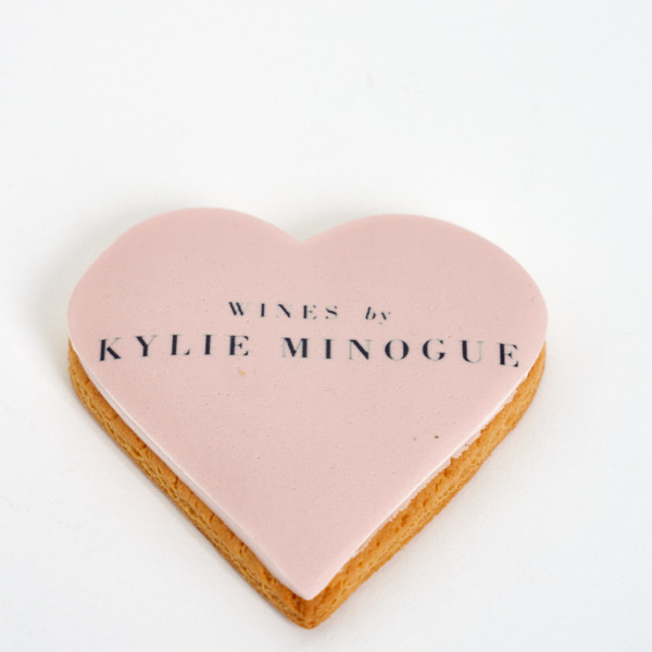Kylie Minogue heart shaped biscuit