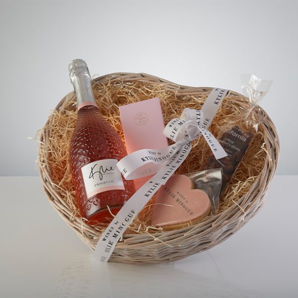 kylie prosecco love heart baskets