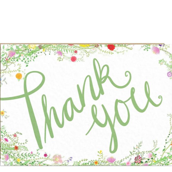 Floral Thank you gift card