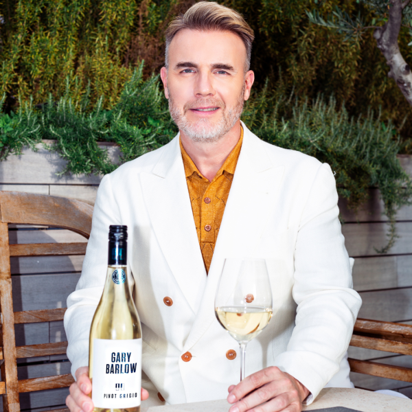 Gary Barlow with Pinot Grigio