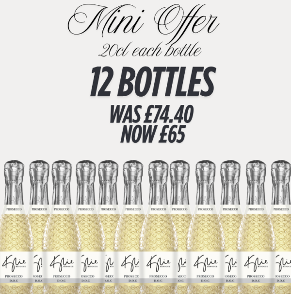 Kylie Minogue Mini Prosecco D.O.C-case