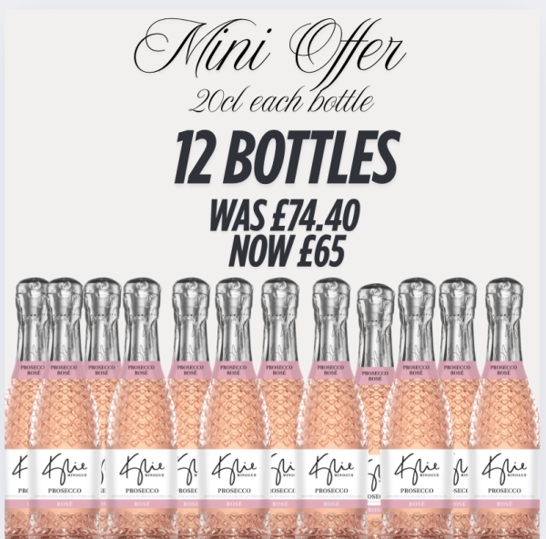 12 bottles of Mini Prosecco Rosé Offer