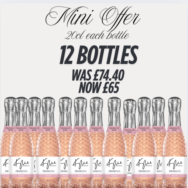 12 bottles of Mini Prosecco Rosé Offer
